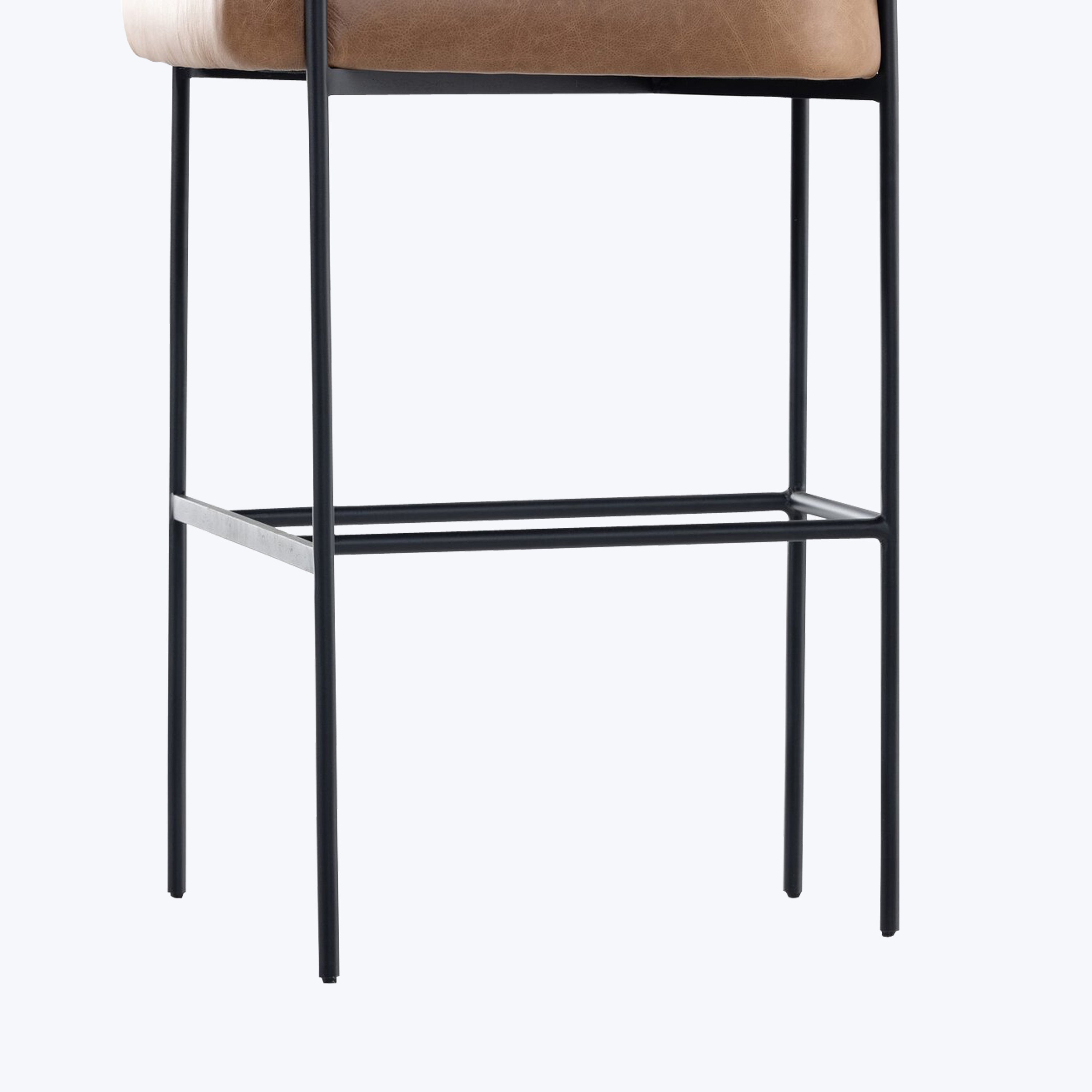 Carrie Leather Bar Stool - Thumbnail 5