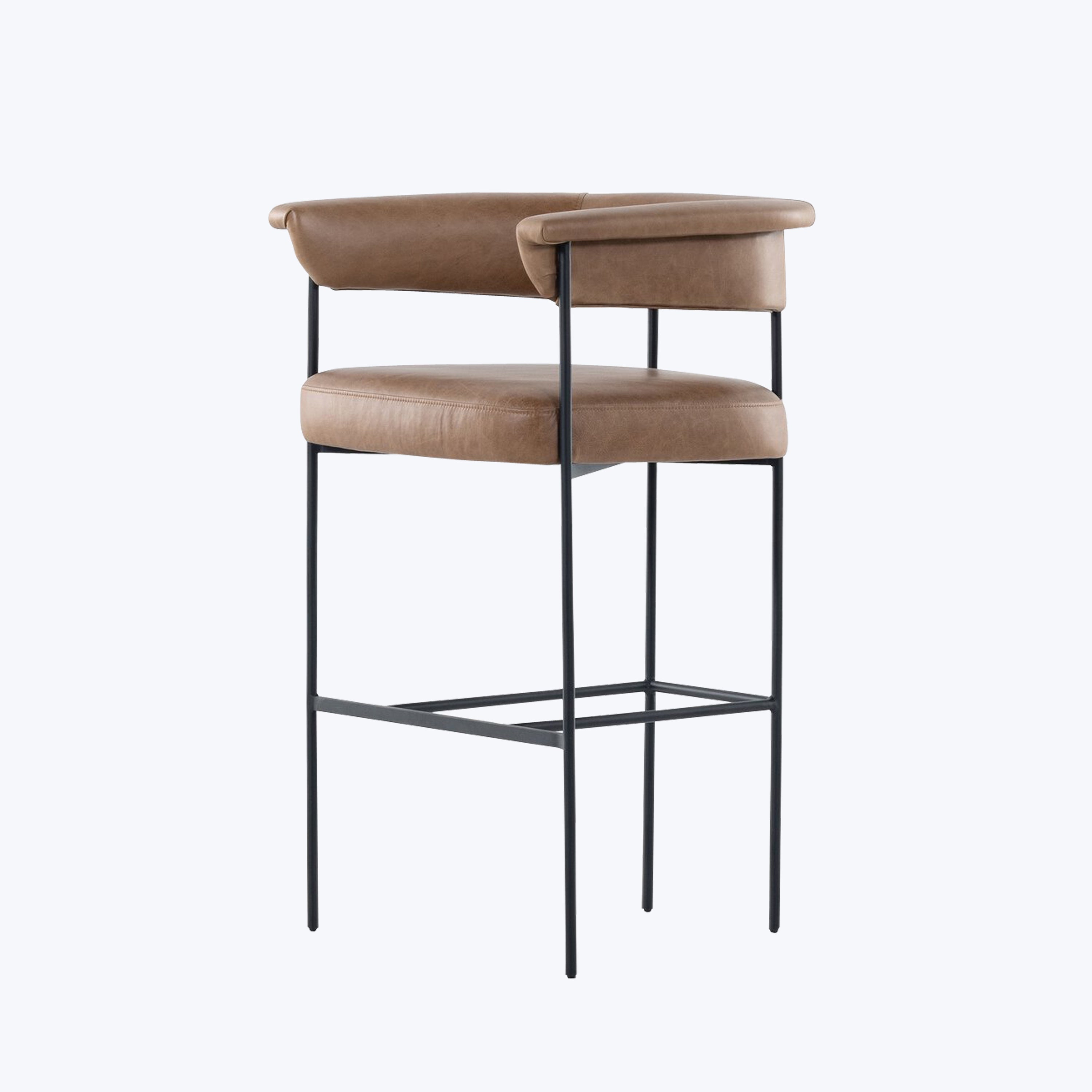 Carrie Leather Bar Stool