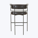 Carrie Leather Bar Stool Sonoma Black