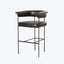 Carrie Leather Bar Stool Sonoma Black