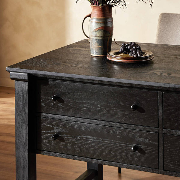 Gardendale Kitchen Island 60" / Stained Black Oak Veneer