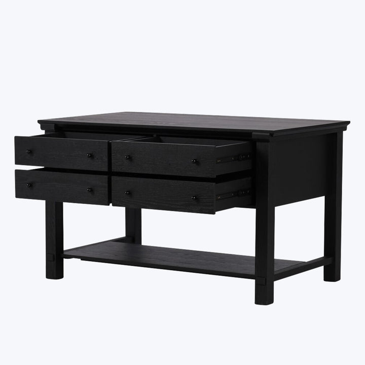 Gardendale Kitchen Island 60" / Stained Black Oak Veneer