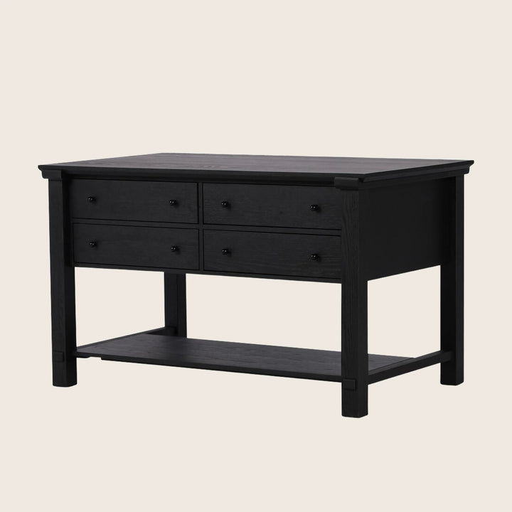 Gardendale Kitchen Island 60" / Stained Black Oak Veneer