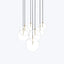 Cluster 7 Mix Chandelier Burnished Brass