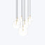 Cluster 7 Mix Chandelier Burnished Brass