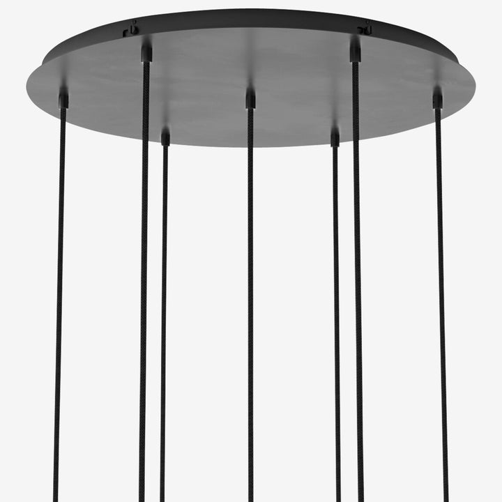 Cluster 7 Mix Chandelier Gunmetal