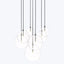 Cluster 7 Mix Chandelier Gunmetal