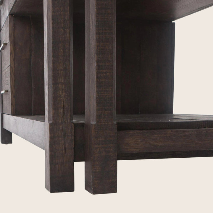 Ian Kitchen Island Rubbed Black Oak