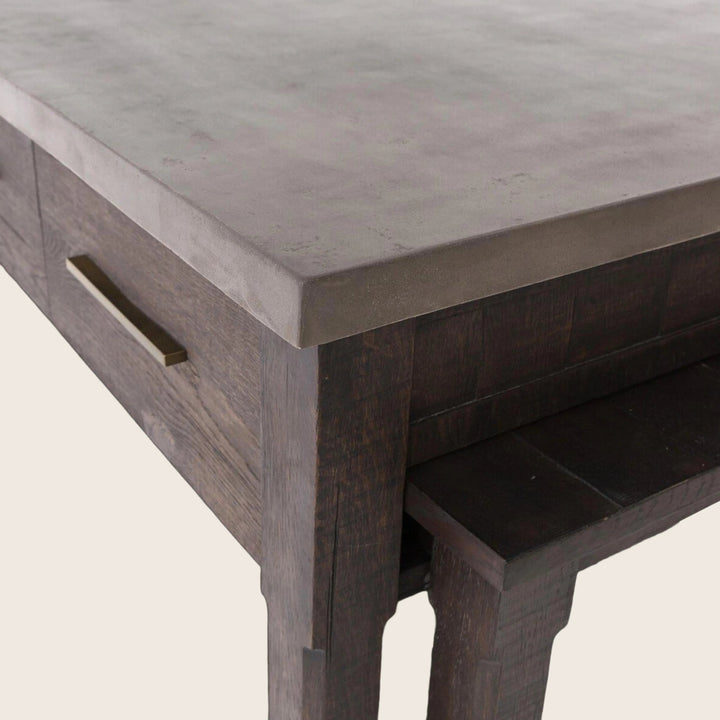 Ian Kitchen Island Rubbed Black Oak