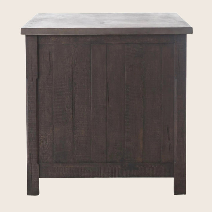 Ian Kitchen Island Rubbed Black Oak