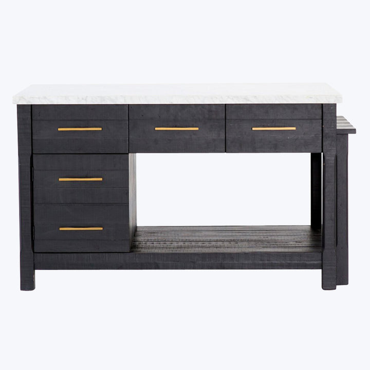 Ian Kitchen Island Black Acacia