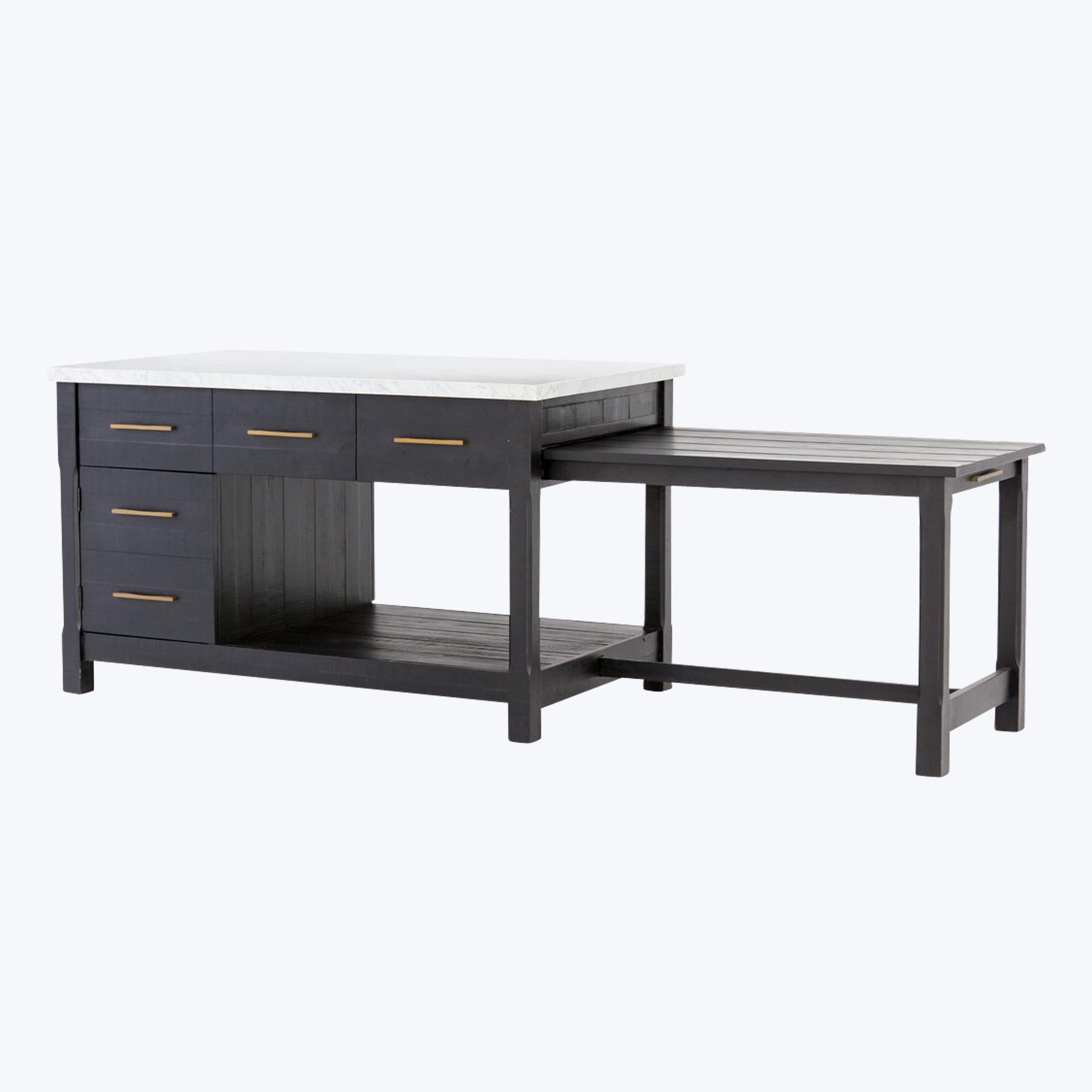 Ian Kitchen Island Black Acacia