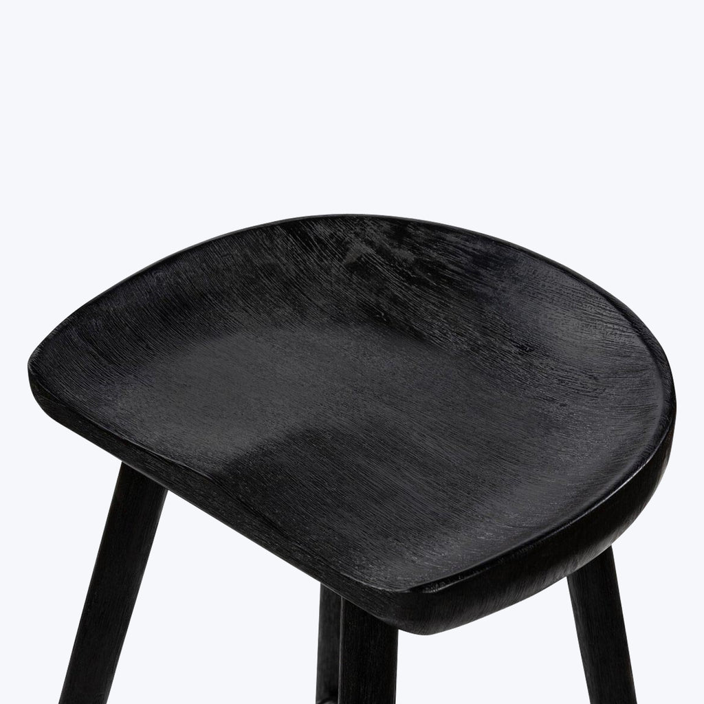 Barrett Bar + Counter Stool Matte Black Parawood