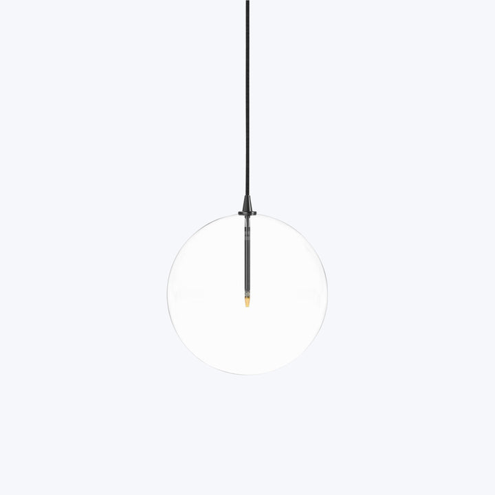 Glass Globe Pendant Gunmetal