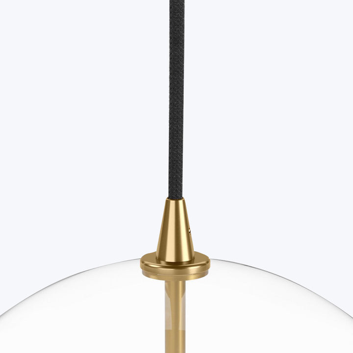 Glass Globe Pendant Burnished Brass