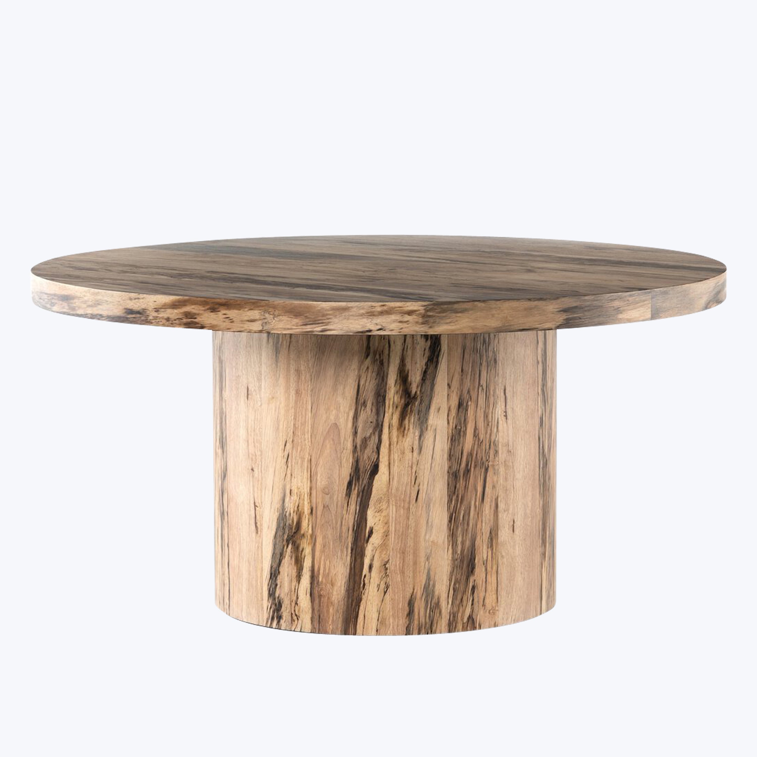 Hudson Round Dining Table Spalted Primavera