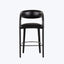 Hawkins Leather Bar Stool Sonoma Black