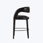 Hawkins Leather Bar Stool Sonoma Black