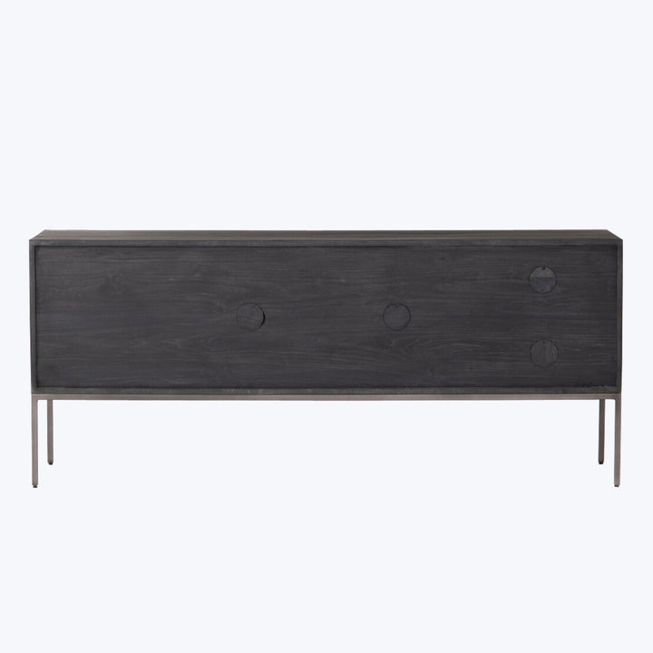 Trey Media Console Black Wash Poplar