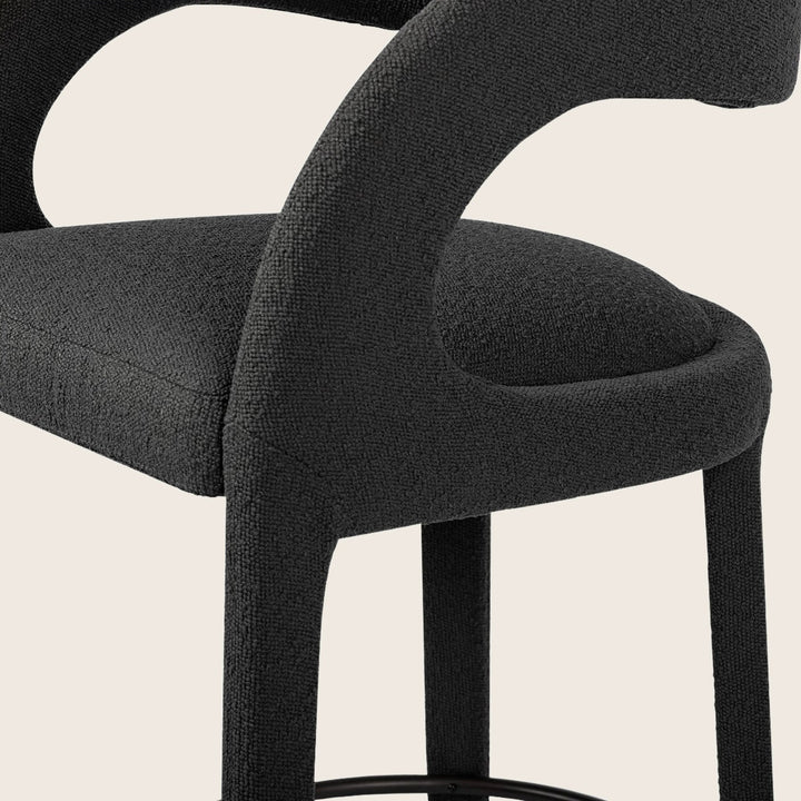 Hawkins Bar Stool FIQA Boucle Charcoal
