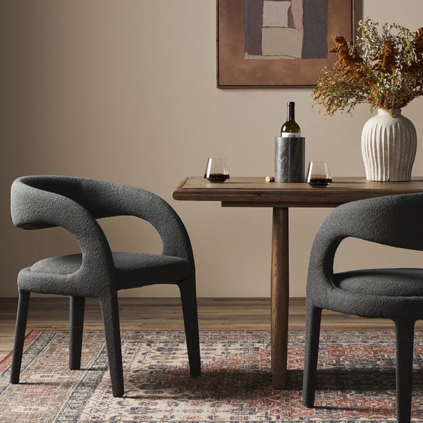 Hawkins Dining Chair FIQA Boucle Charcoal