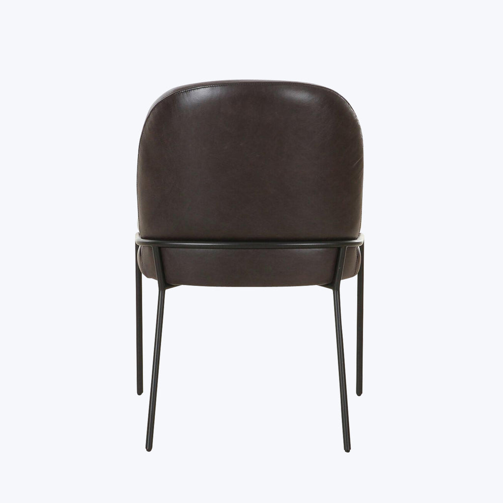 Astrud Leather Dining Chair Sonoma Black