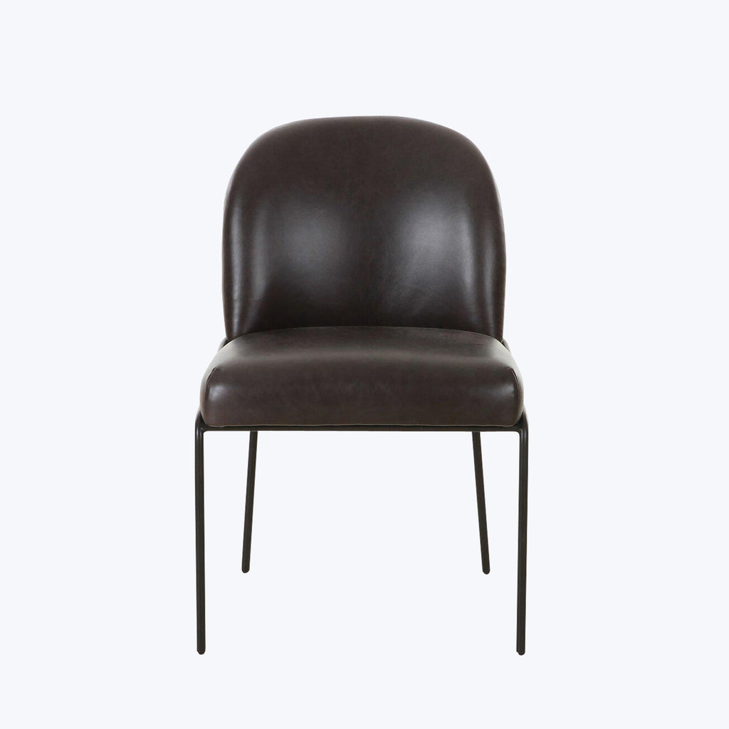 Astrud Leather Dining Chair Sonoma Black