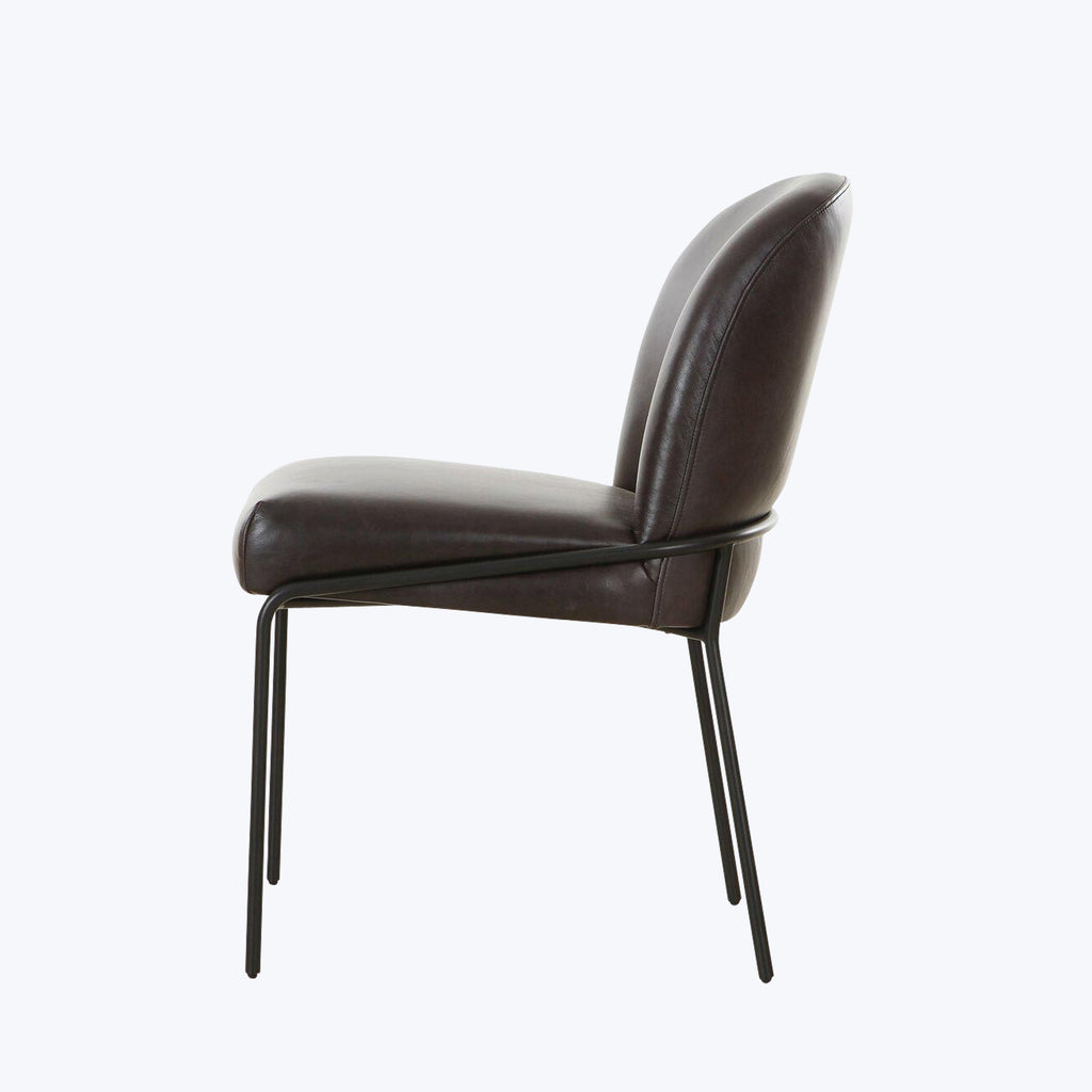 Astrud Leather Dining Chair Sonoma Black