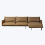 Melle Leather 2-Piece Sectional Right-Chaise