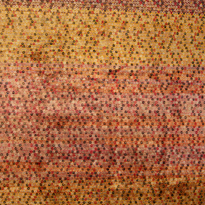 Multicolored Contemporary Silk Rug - 9' x 12'2"