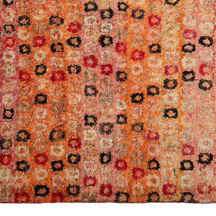 Multicolored Contemporary Silk Rug - 9' x 12'2"