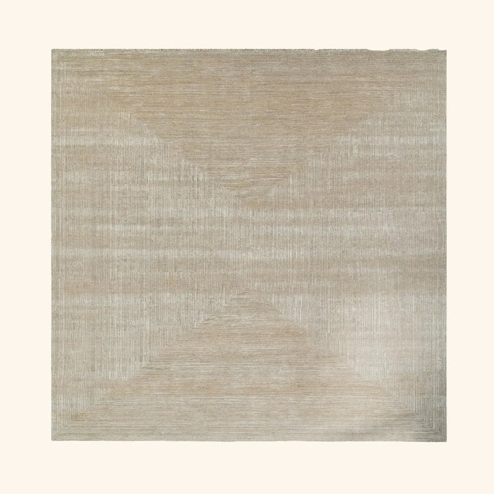 Gold Contemporary Silk Wool Blend Rug - 12'1" x 14'11"