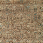 Brown Traditional Wool Rug - 6' x 9'3"