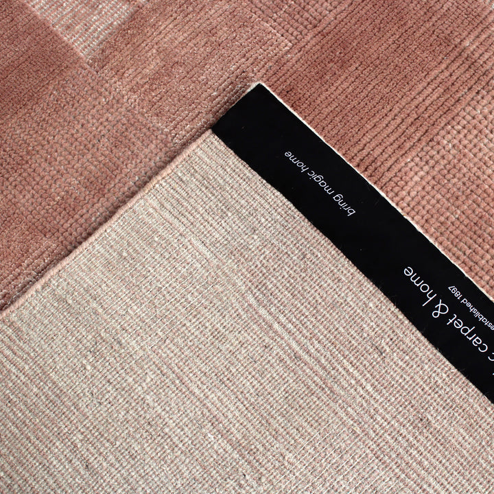 Pink Contemporary Wool Rug