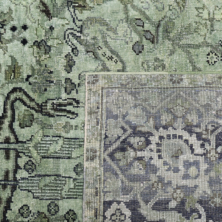 Green Alchemy Transitional Silk Wool Blend Rug - 9'10" x 13'10"