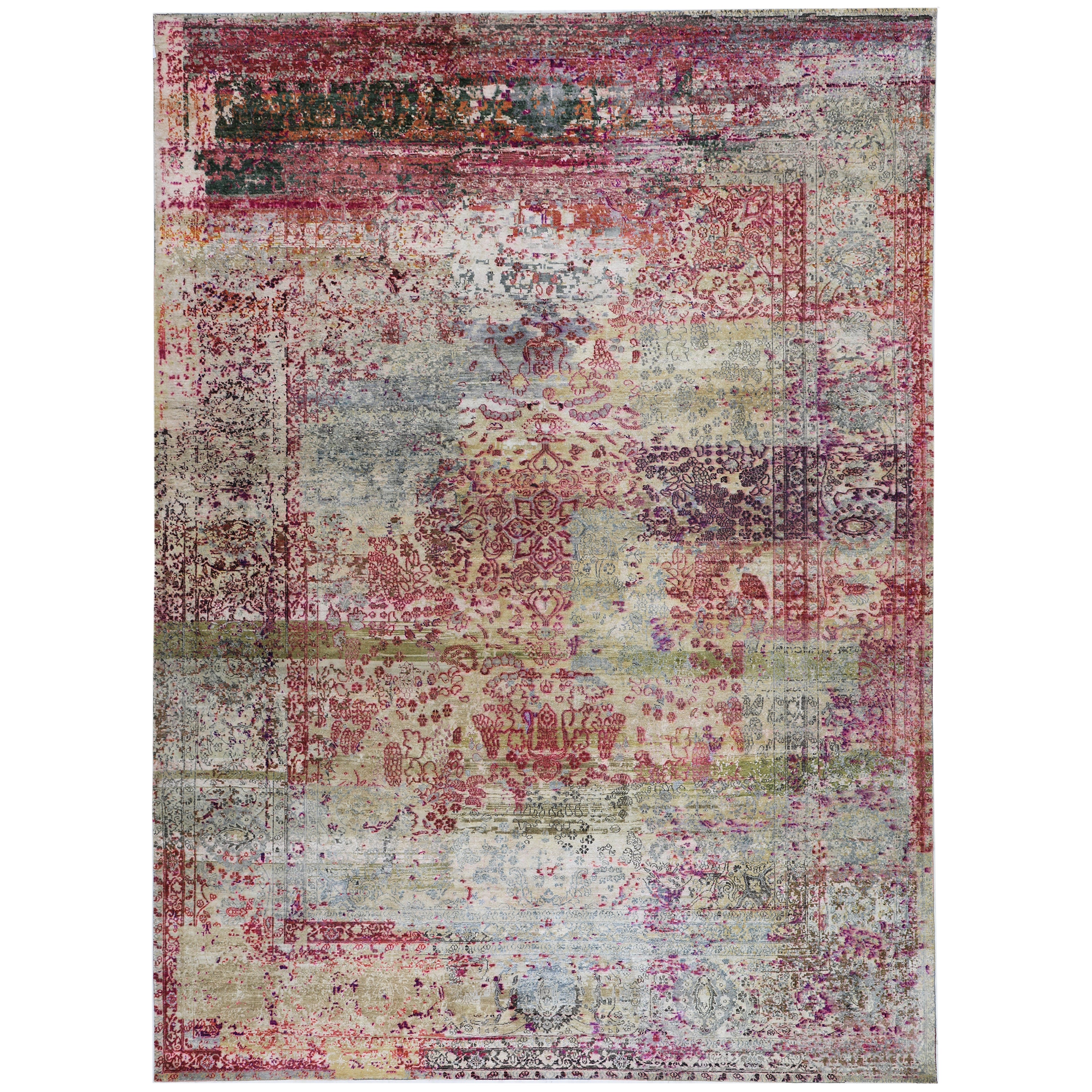 Pink Alchemy Transitional Silk Rug - 8'9" x 12'2"