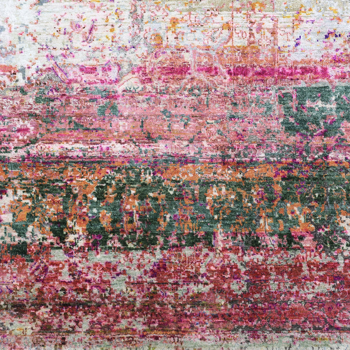 Pink Alchemy Transitional Silk Rug - 8'9" x 12'2"