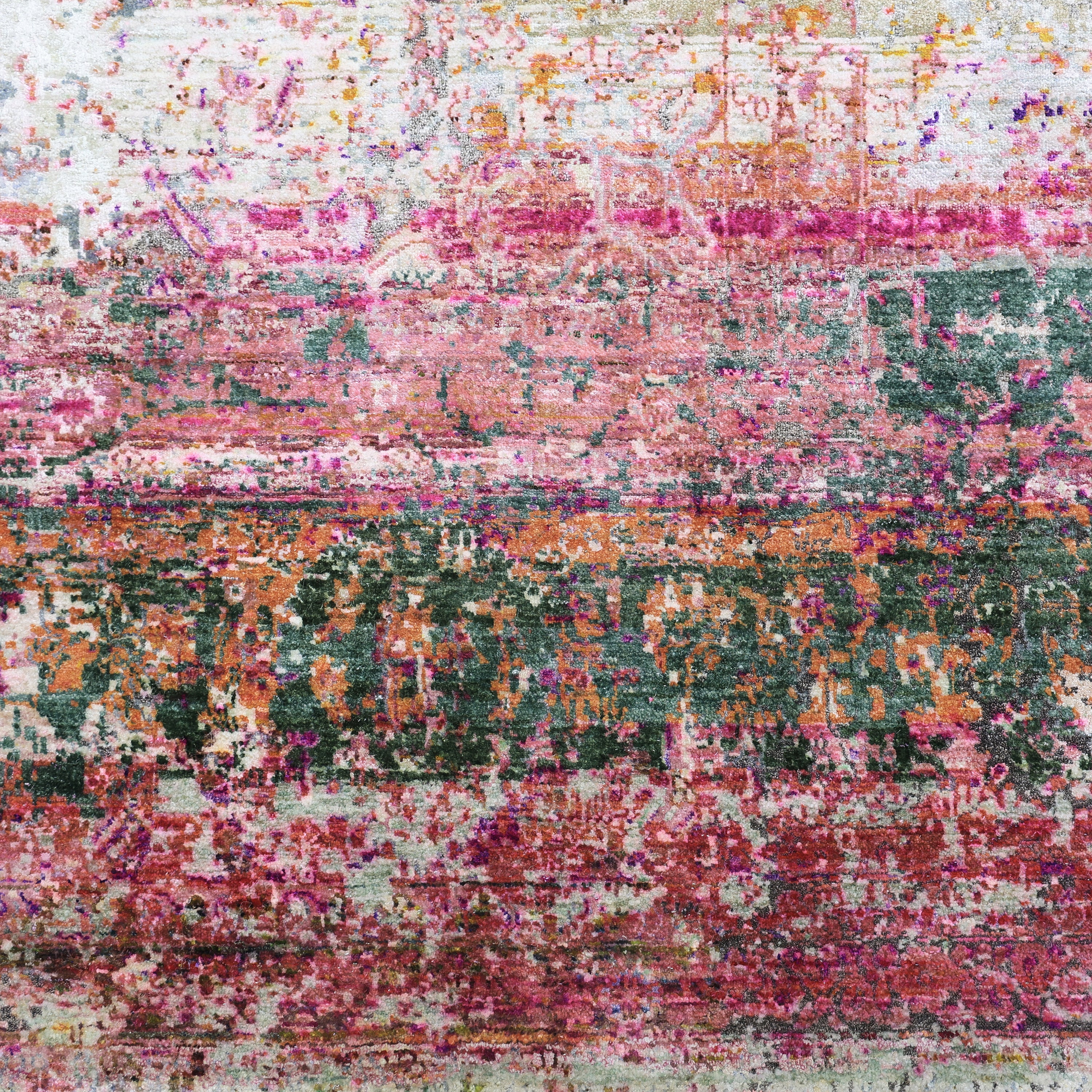 Pink Alchemy Transitional Silk Rug - 8'9" x 12'2"