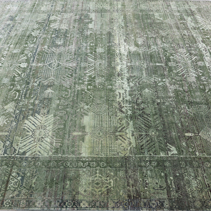 Green Alchemy Transitional Silk Wool Blend Rug - 9'1" x 11'10"