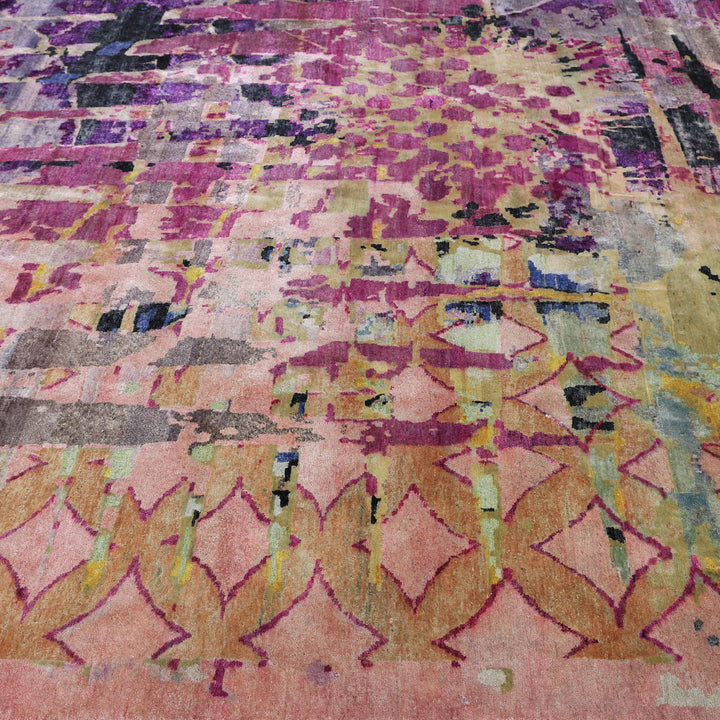 Multicolored Alchemy Contemporary Wool Rug - 9'4" x 12'3"