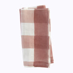Blossom Plaid Linen Napkin Brick