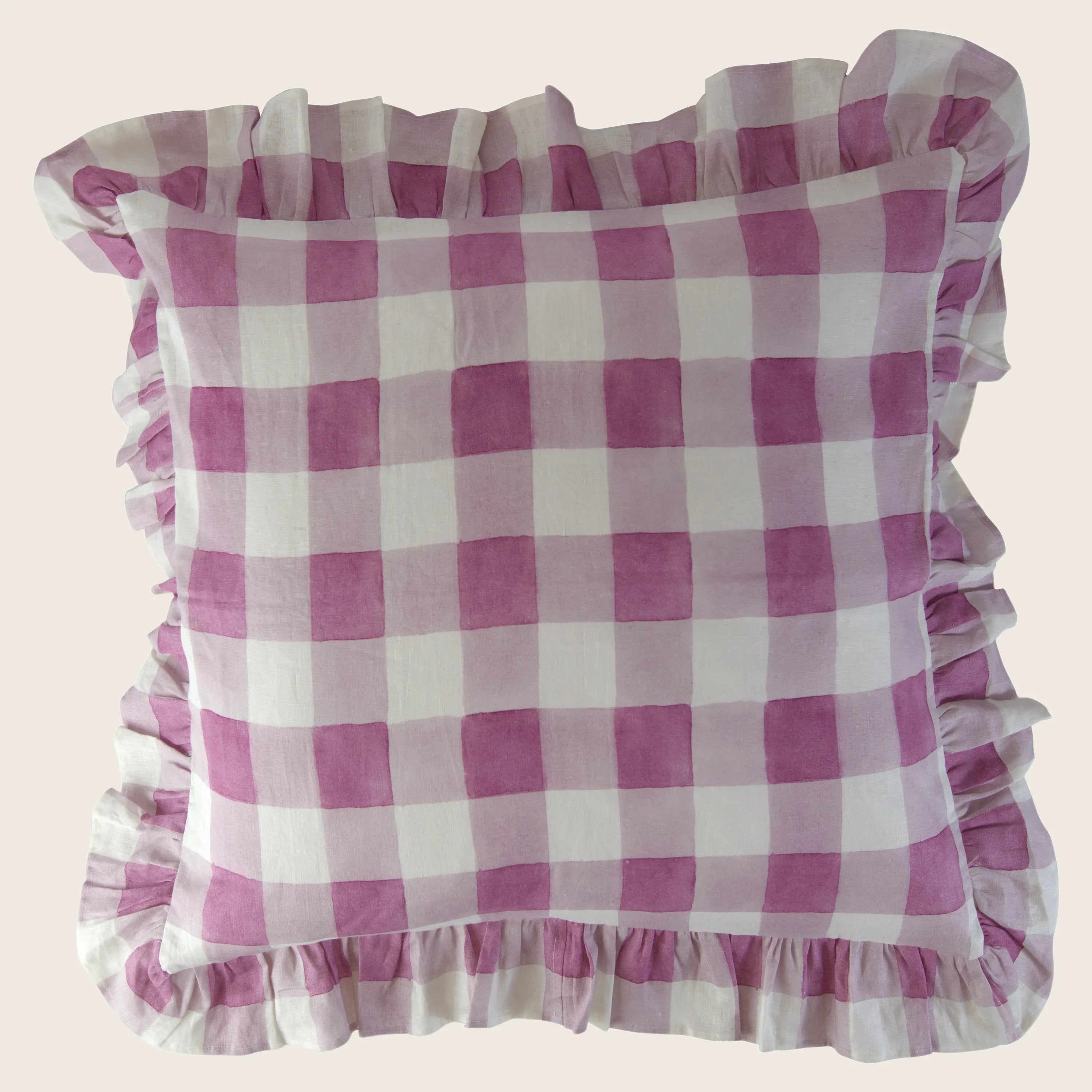 abcDNA Linen Ruffle Euro Sham
