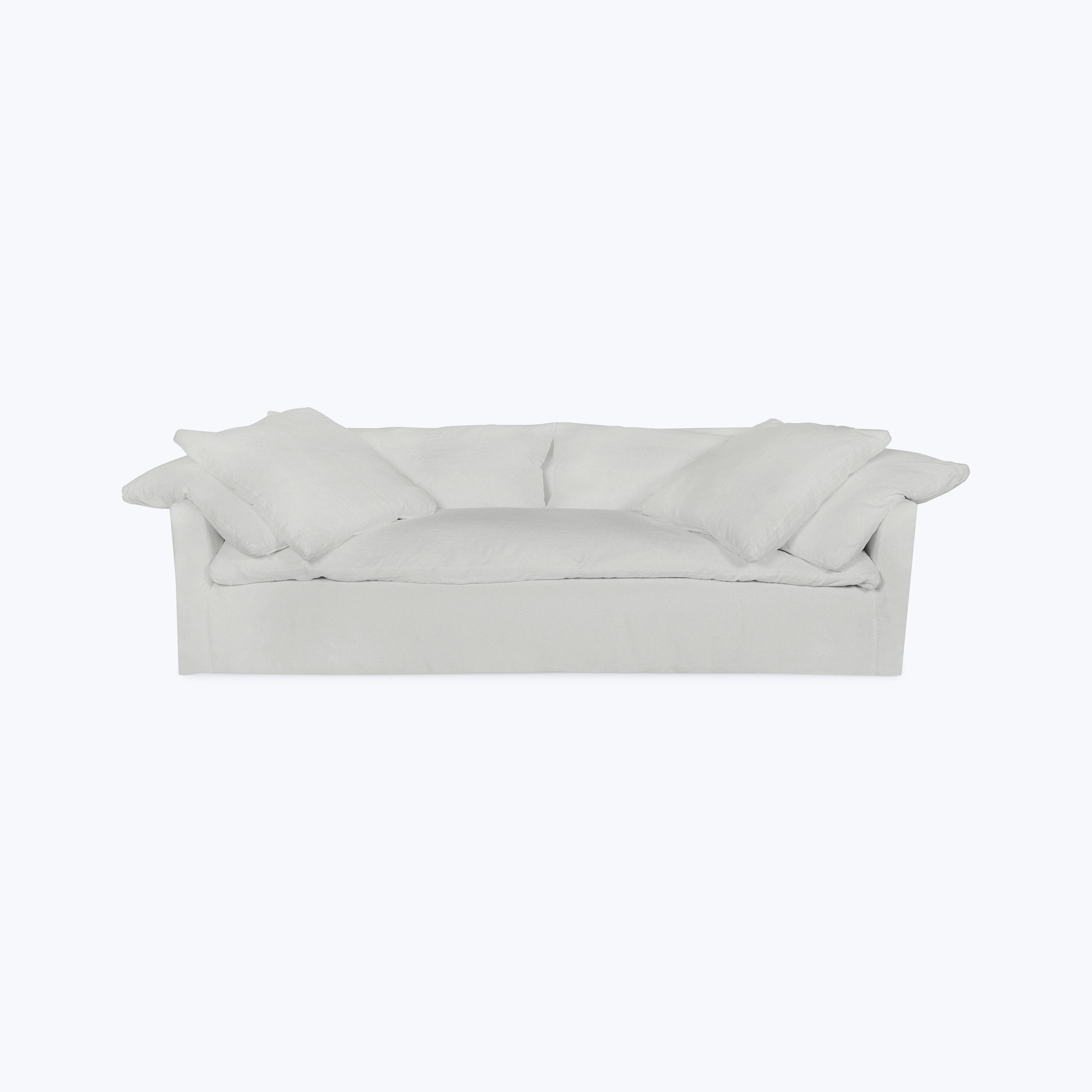 Donato Slipped Sofa 97" / Logan Silver