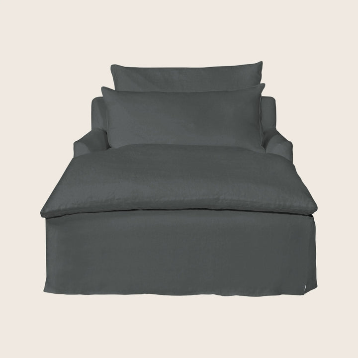 Donato Double Chaise Logan Steel