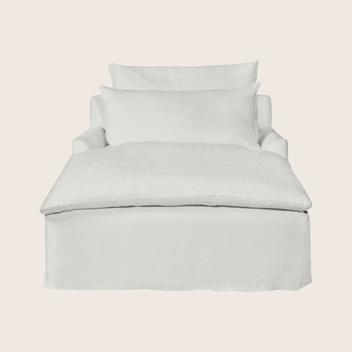 Donato Double Chaise Logan Silver