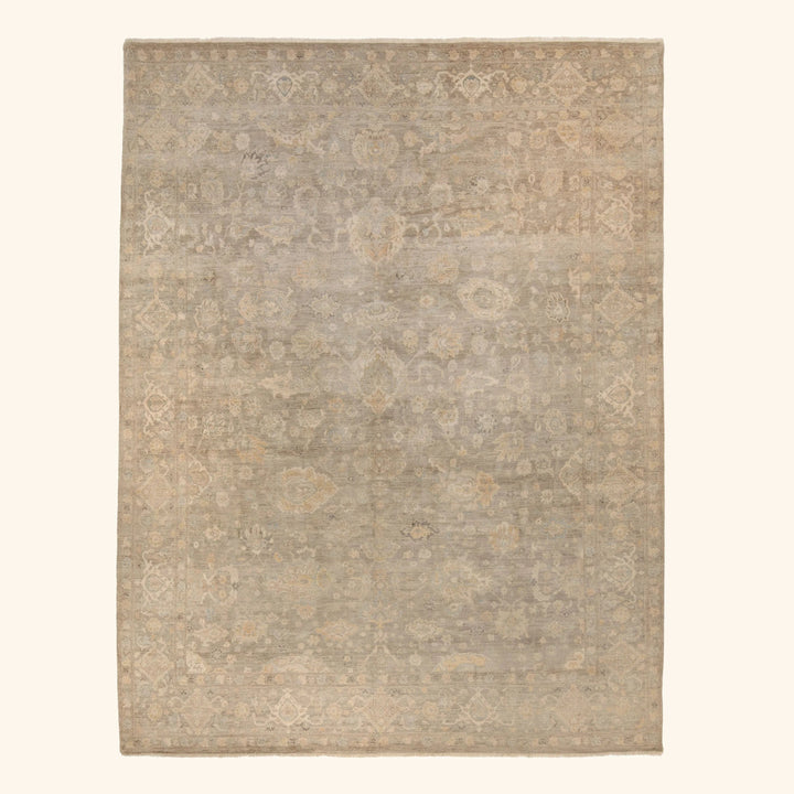Grey Traditional Silk Rug 8x10