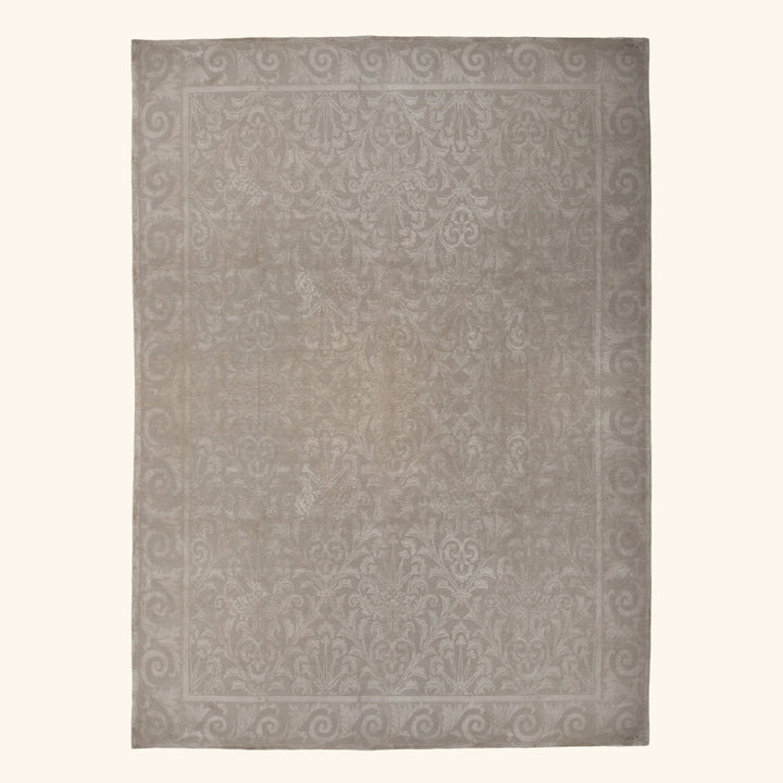 Tibetan Traditional Wool Silk Blend Rug - 9' x 12'1"
