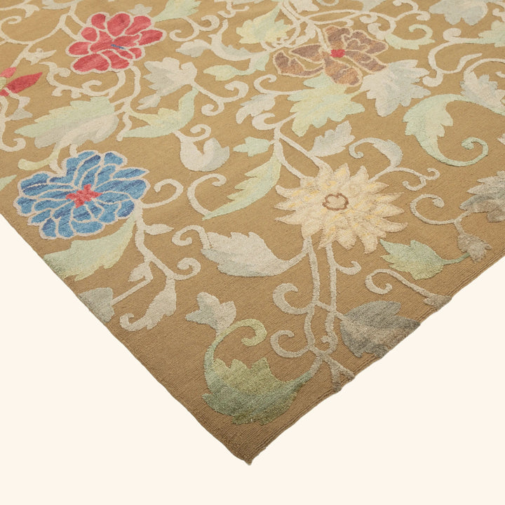 Tibetan Traditional Wool Silk Blend Rug - 9'1" x 12'