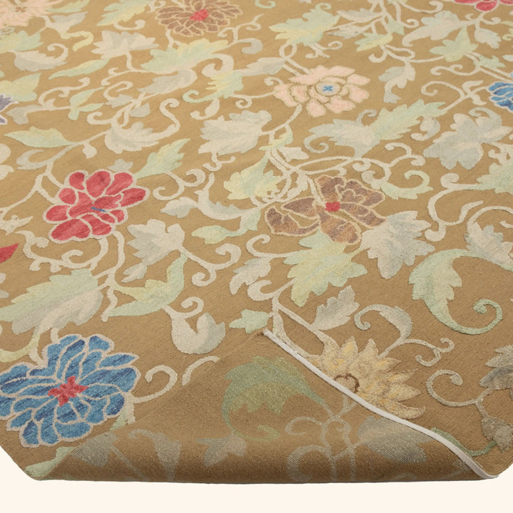 Tibetan Traditional Wool Silk Blend Rug - 9'1" x 12'