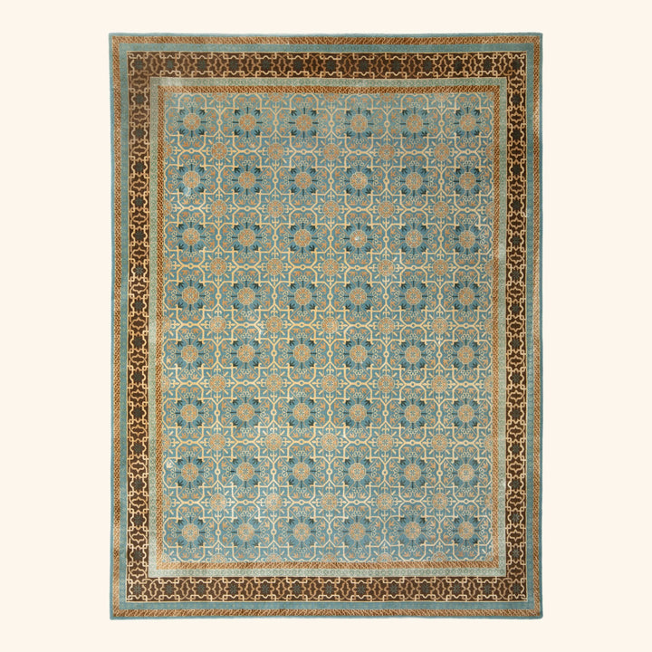 Tibetan Traditional Wool Silk Blend Rug - 8'2" x 10'2"